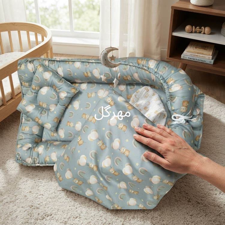 تشک گاردار نوزاد پارچه ضد حساسیت مهرگل